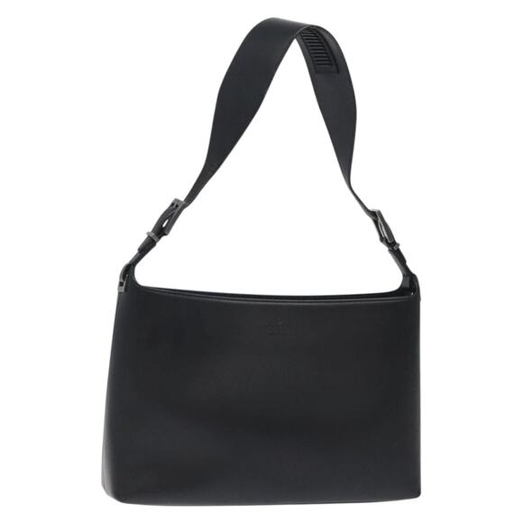 GUCCI Shoulder Bag Leather Black Silver - Picture 1 of 13